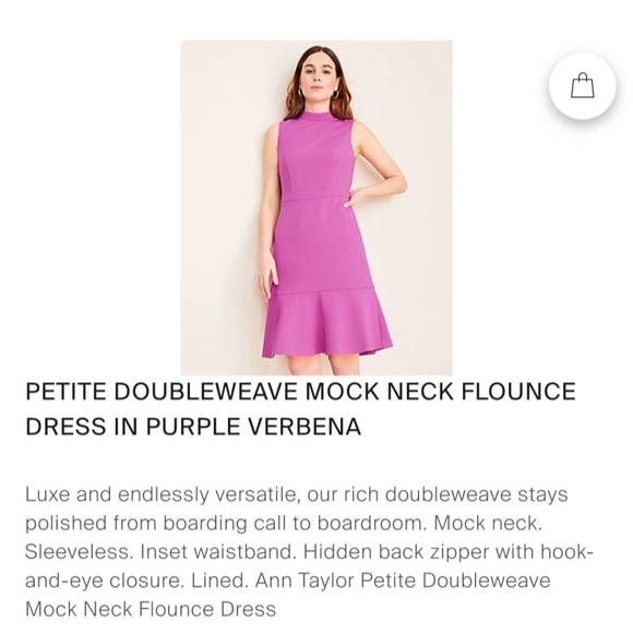 Ann Taylor Dresses & Skirts - NWT Ann Taylor Doubleweave Mock Neck Flounce Dress